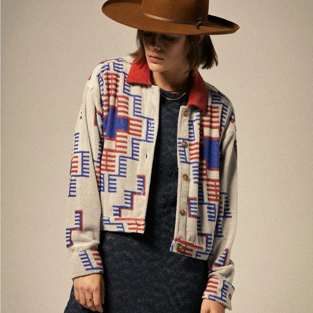 Brixton Trail Terry Crop Trucker Jacket
